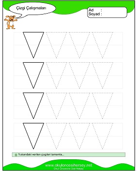 okul öncesi çizgi çalışma sayfaları
